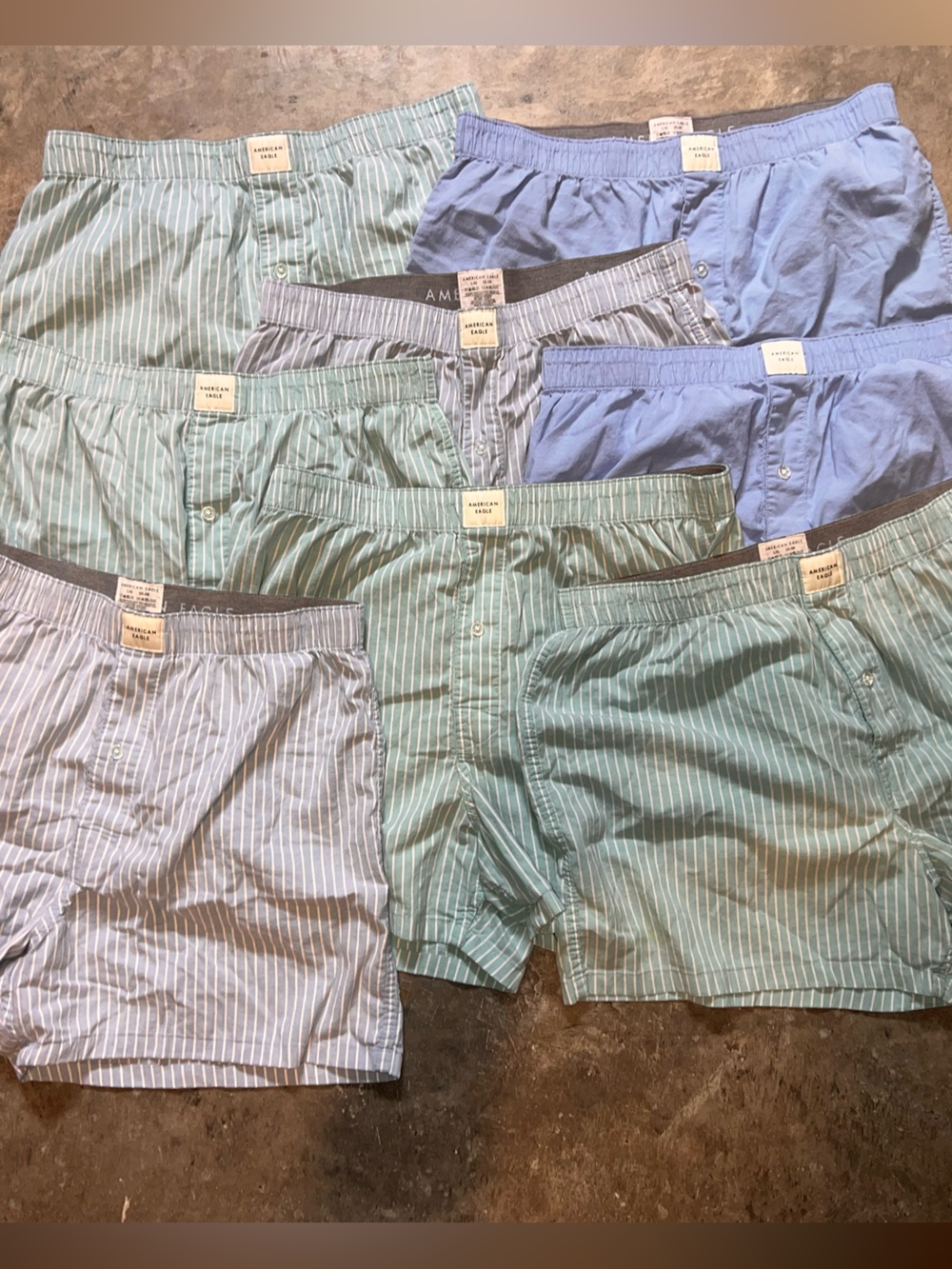 Bundle of 8 pairs of American eagle boy shorts